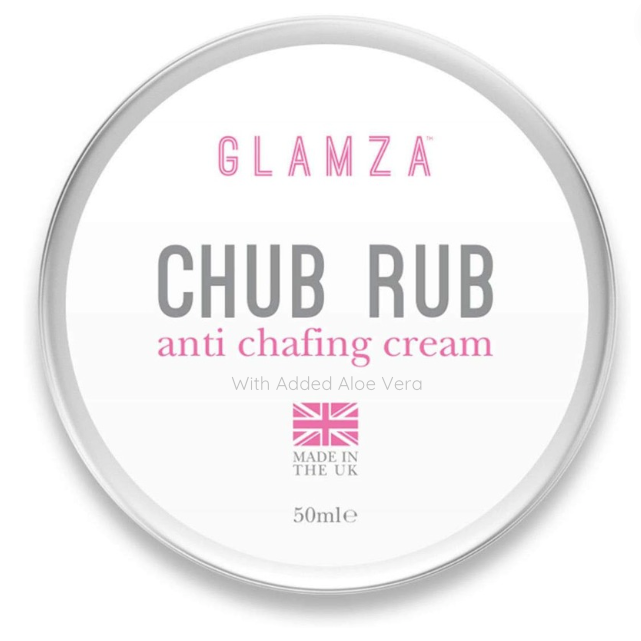 Glamza Chub Rub Anti Chafing Cream for Smooth Skin - Full Body Solution - Sports, Running, Hand and Feet Care 50g With Added Aloe Vera