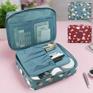 Glamza Polka Makeup Storage & Travel Bag – Waterproof & Stylish Organiser