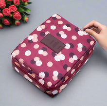 Load image into Gallery viewer, Glamza Polka Makeup Storage &amp; Travel Bag – Waterproof &amp; Stylish Organiser