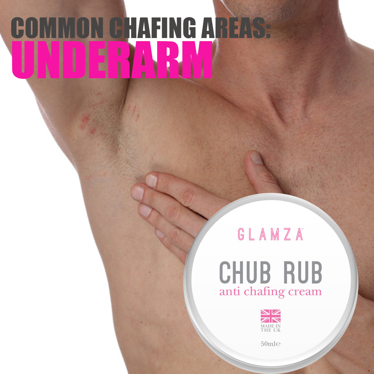Glamza Chub Rub Anti Chafing Cream for Smooth Skin - Full Body Solutio